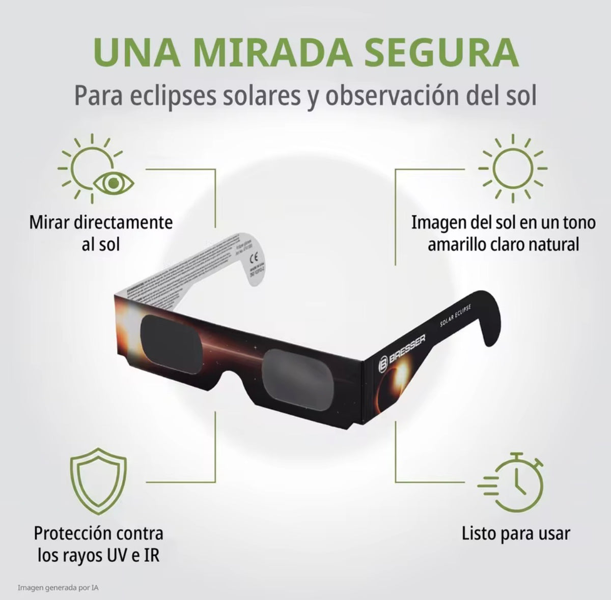 Gafas para Eclipse Solar - Certificadas ISO 12312-2