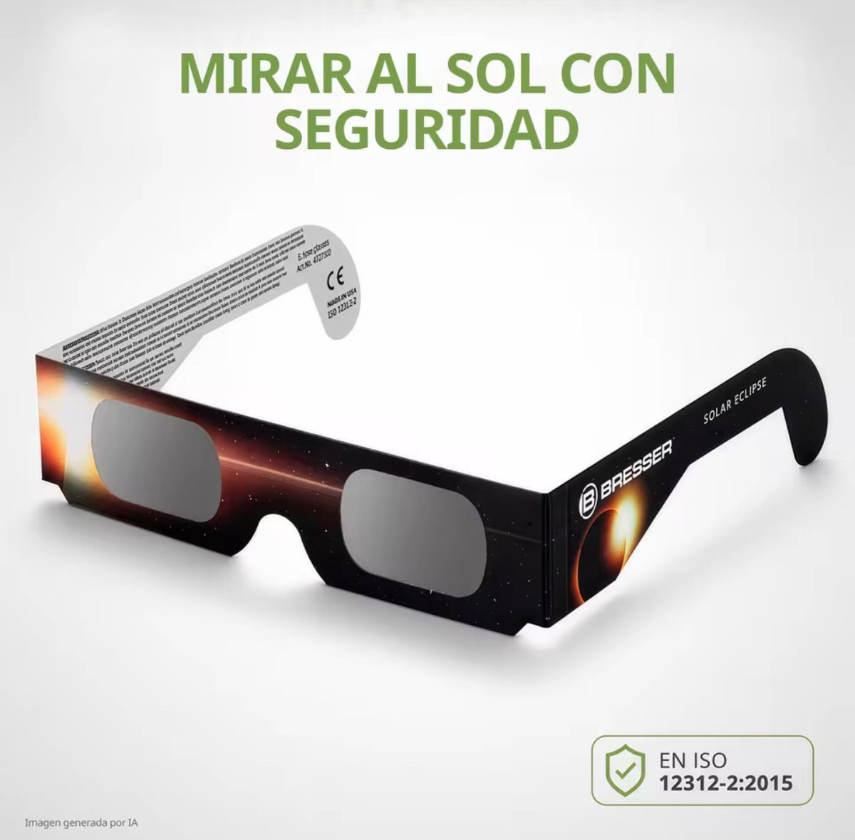 Gafas para Eclipse Solar - Certificadas ISO 12312-2